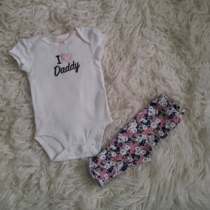 Carter's onesie with leggings